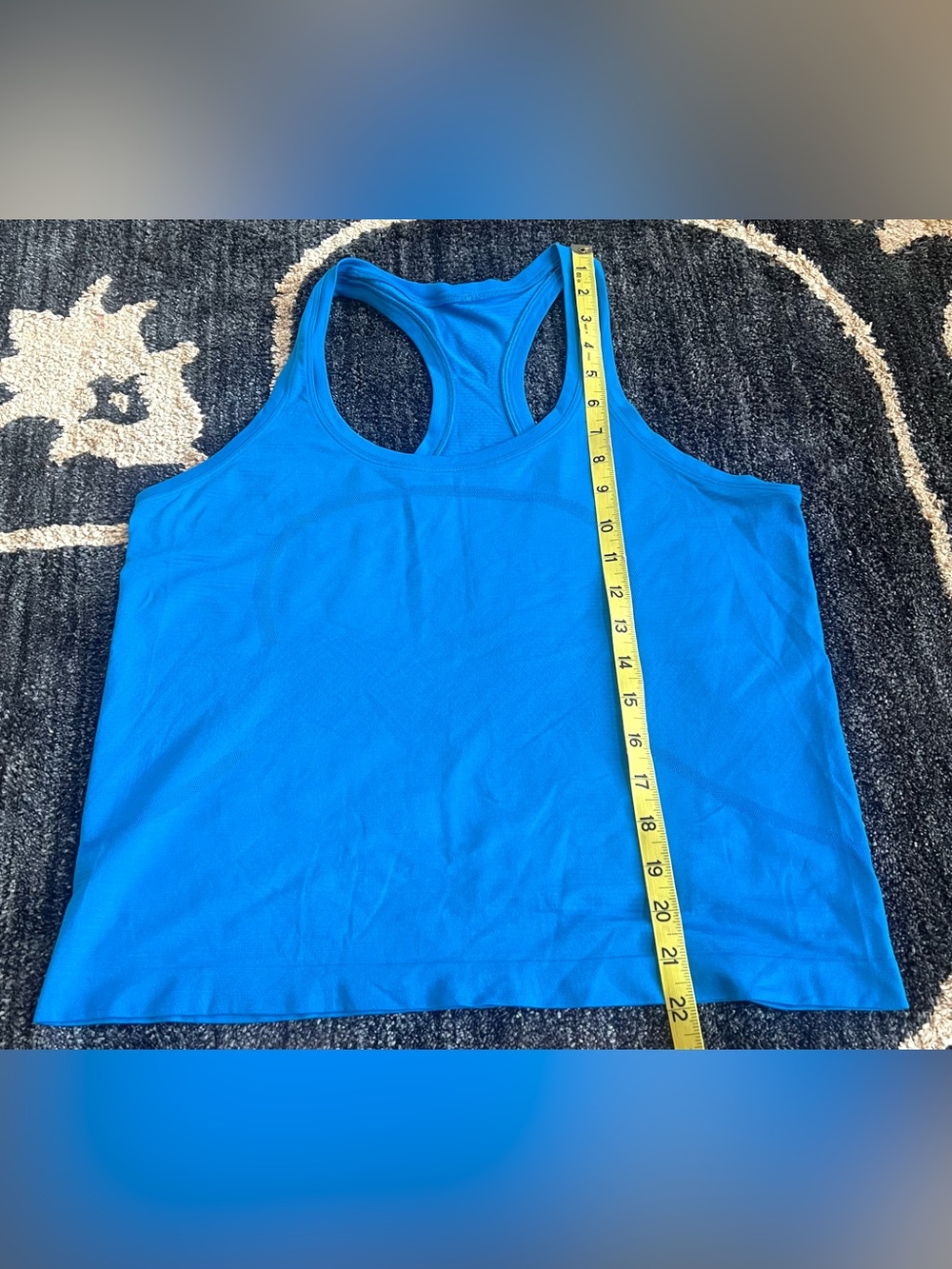 Lululemon Swiftly Tech Racerback Tank Top 2.0 *Race Length Blue Size 10 - Picture 4 of 6